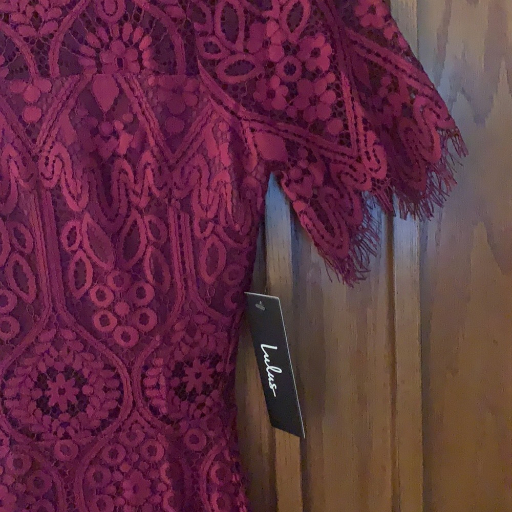 Raspberry Lace Dress from LuLu’s - Picture 3 of 5